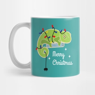 Chameleon Christmas Tree With Merry Christmas Message Mug